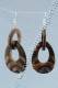 ORECCHINI IN CORNO 2 ANELLI.ALTEZZA 6CM . b