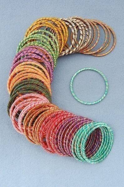 BRACCIALETTO BANGLE RIVESTITO FILO DI COTONE, EFFE