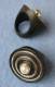 ANELLO IN LEGNO DI EBANO CON DOPPIO CERCHIO IN ARG