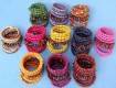 BRACCIALETTI 9 GIRI IN LEGNO E SEMI.&nbsp;QUANTIT
