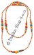 COLLANA IN LEGNO LUNGA DOPPIA CON GRUPPI DI SFERE