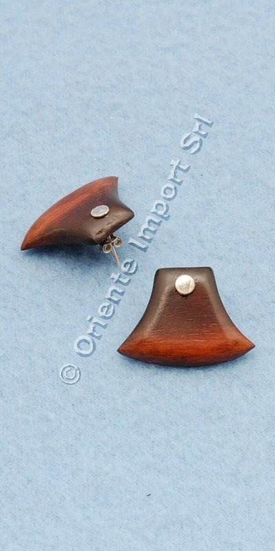 ORECCHINI IN LEGNO ROSSO.LUNGHEZZA MM22, ATT ORECCHINI IN LEGNO ROSSO.LUNGHEZZA MM22, ATT