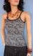 TOP IN COTONE CON STAMPE FANTASIA DAVANTI E TINTA