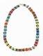 COLLANA CORTA A FIORI DI PERLINE. LUNGHEZZA
