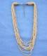 COLLANA PERLINE 9 FILI.COLORE SALMONE-ORO.b