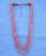 COLLANA PERLINE 9 FILI.COLORE ROSSO.QU