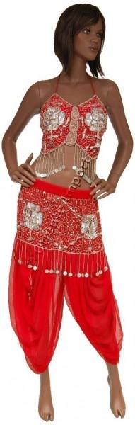 SET DANZA DEL VENTRE, TOP E PANTALONI, IN RAYON CO