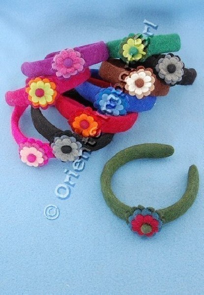 CERCHIETTO FERMACAPELLI IN LANA COTTA, LARGHEZZA M