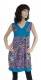 VESTITO CORTO SMANICATO IN TESSUTO CON ELASTAN, CO
