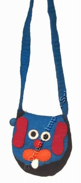 BORSA IN LANA COTTA A TRACOLLA PER BAMBINI.