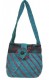 BORSA IN LANA COTTA BOMBATA CON RIGHE DIAGONALI E