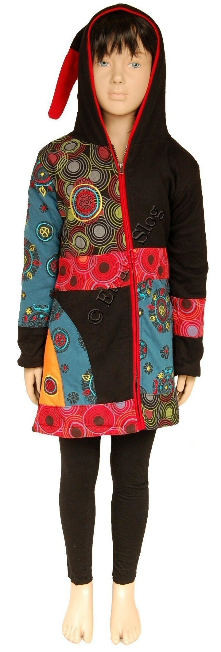 GIUBBINO DA BIMBA LUNGO IN COTON PATCHWORK, INTERN GIUBBINO DA BIMBA LUNGO IN COTON PATCHWORK, INTERN