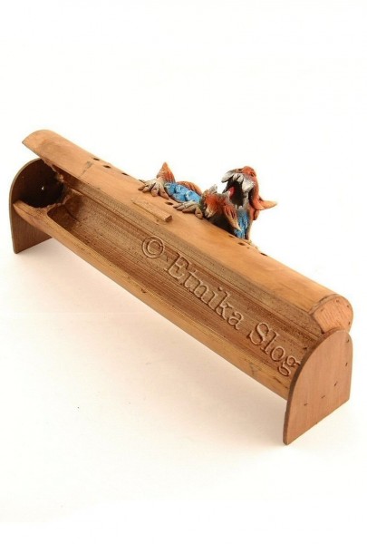 INCENSE HOLDER FROM BAMBOO AND RESIN PI-THL04A-01-BL - Oriente Import S.r.l.