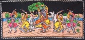 BATIK COLORATO DIPINTO SU TELA DI COTONE CON APPLI
