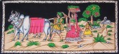 BATIK COLORATO DIPINTO SU TELA DI COTONE CON APPLI