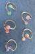 PIERCING SPIRALE PICCOLO CON PALLINE COLORATE mm 3