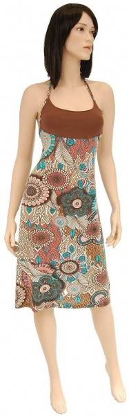 VESTITO IN MAGLINA COTONE CON ELASTAN, LACCI COLLO