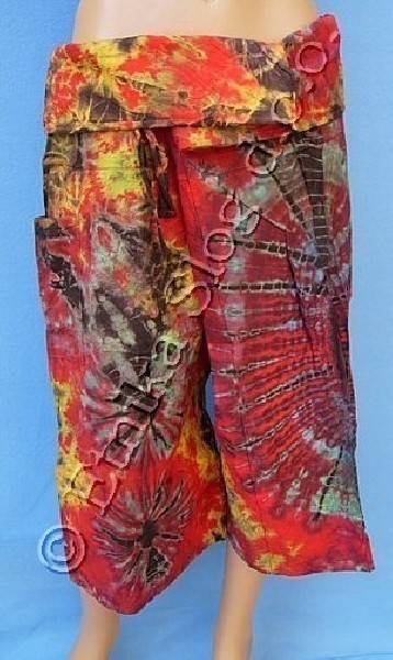 PANTALONE THAILANDESE CORTO IN COTONE UNISEX - TIE