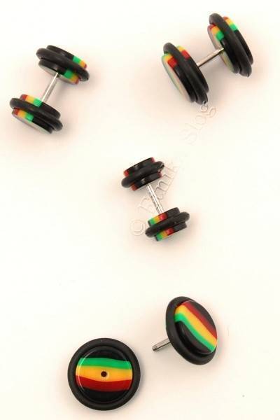 ORECCHINO PIERCING FINTO ALLARGATORE ACRILICO, COL