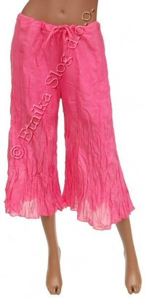 PANTALONI BIODANZA IN COTONE A TREQUARTI, CON LACC