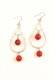 ORECCHINI IN METALLO BIANCO E PERLINE - GOCCIA CON