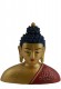 BUSTO BUDDHA IN TERRACOTTA DIPINTA.MISURE Hx