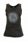 CANOTTA DONNA IN COTONE STONEWASHED OVERDYE CON ST