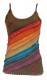 TOP CANOTTA COTONE STONEWASHED, CON RIGHE DIAGONAL