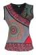 TOP IN COTONE LEGGERO CON STAMPE E RICAMO, SCOLLO