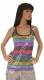 TOP IN COTONE CON SPALLINE STRETTE&nbsp;A RIGHE RICUCIT