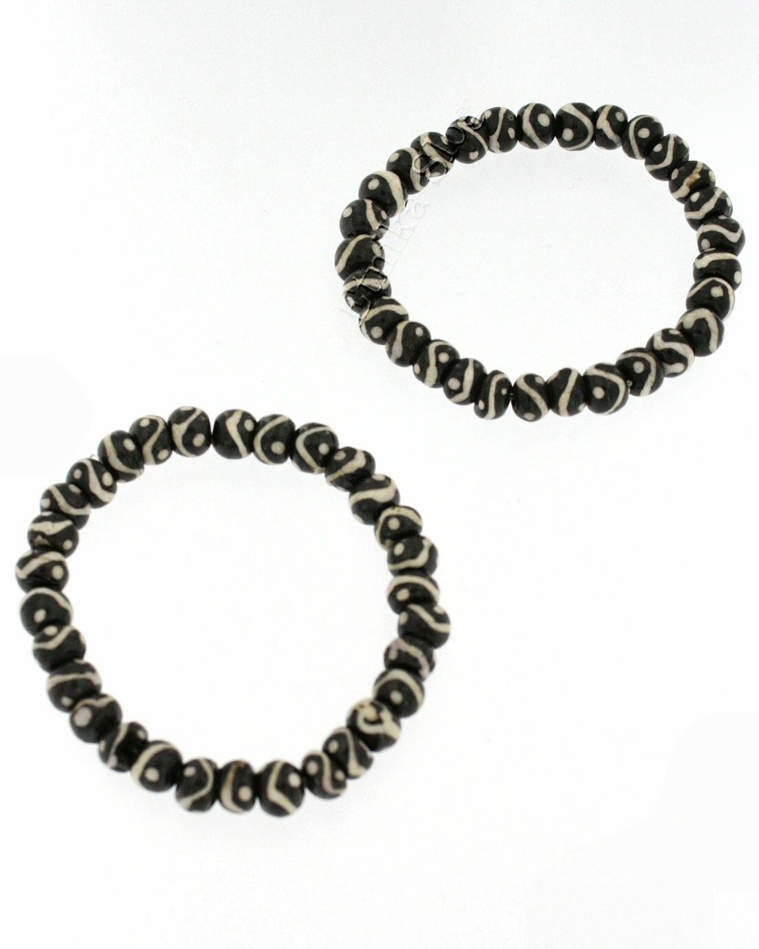 BRACCIALETTO ELASTICO CON COMPONENTI IN OSSO CON D BRACCIALETTO ELASTICO CON COMPONENTI IN OSSO CON D