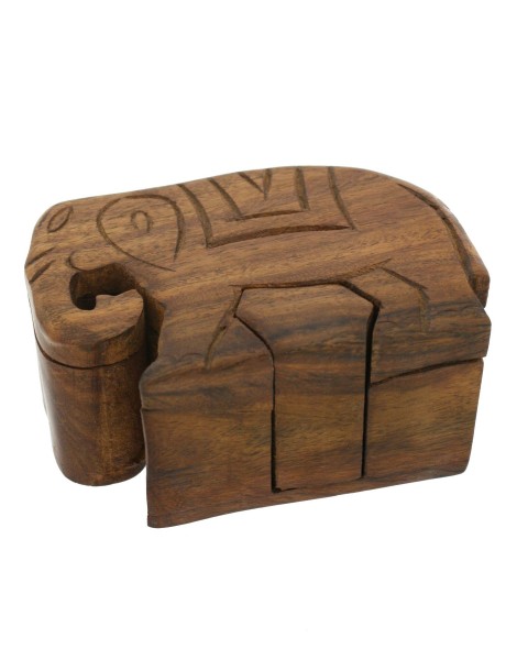 SCATOLA SEGRETA IN LEGNO A FORMA DI ELEFANTE A SIN