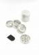GRINDER IN METALLO UNICOLORE, 4 PARTI CON FILTRO,