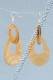 ORECCHINI IN CORNO 2 ANELLI.ALTEZZA 6CM . b