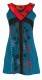 VESTITO CORTO IN COTONE SENZA MANICHE, SCOLLO A V,