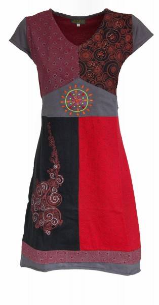 VESTITO IN COTONE MANICHE CORTE, SCOLLO V, PACTHWO