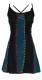 VESTITO IN COTONE SPALLINE STRETTE,FASCE TINTA UNI
