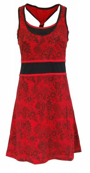 VESTITO IN COTONE JERSEY, FINTA CANOTTA, SPALLINE