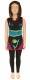 VESTITO DA BAMBINA IN COTONE CON RICAMI E STAMPE,