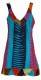 VESTITO IN COTONE STONEWASH, CON TAGLI E SCOLLO A