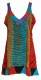 VESTITO IN COTONE STONEWASH, CON TAGLI E SCOLLO A