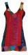 VESTITO IN COTONE STONEWASH, CON TAGLI E SCOLLO A