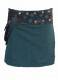 MINI GONNA IN COTONE TINTA UNITA CON FASCIA STAMPA