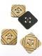 BOTTONE IN CORNO, MM 40X40 SPESSORE MM 4,5QU