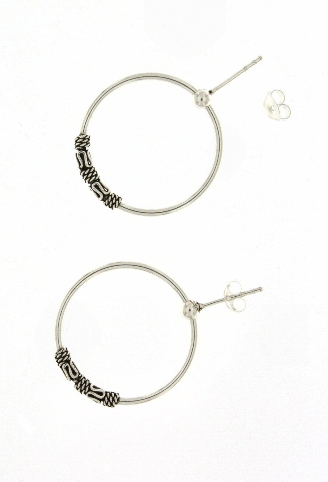 ORECCHINI ARGENTO CERCHIO LAVORATO DIAMETRO MM 25 ORECCHINI ARGENTO CERCHIO LAVORATO DIAMETRO MM 25