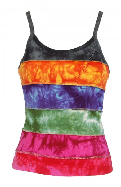 TOP IN COTONE A RIGHE CUCITE TIE DYE. DISPON
