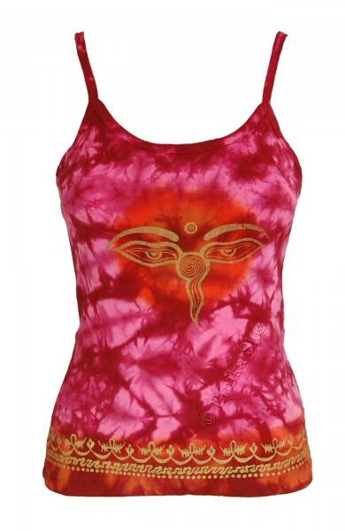 TOP IN COTONE ELASTICIZZATO, TIE DYE CON DISEGNI S
