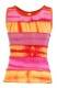 TOP IN COTONE A RIGHE TIE DYE RICUCITE, SPALLINE L
