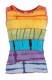 TOP IN COTONE A RIGHE TIE DYE RICUCITE, SPALLINE L