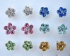 ORECCHINI IN ARGENTO CON FIORE DI BRILLANTINI E AT